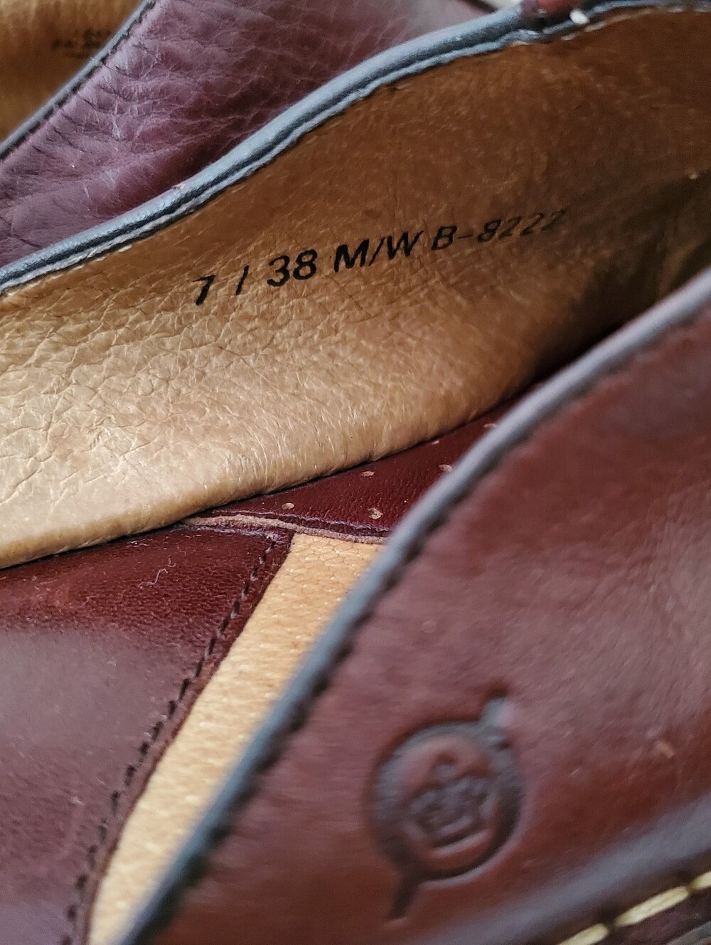 Vintage Y2K Born Oxblood Leather Square Toe Mule Clog Slides 7 - Picture 9 of 10